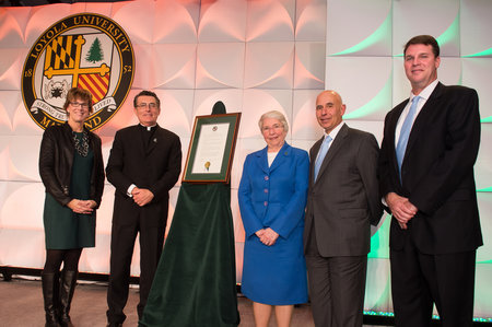 Sister Helen Amos and Father Linnane