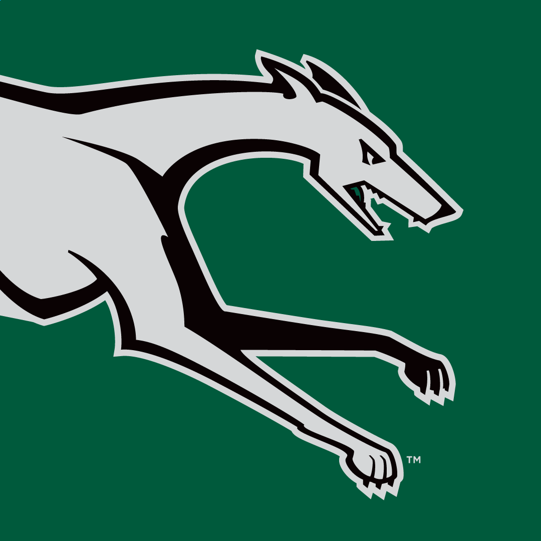 Facebook Profile Picture: Athletics Greyhound on dark green background