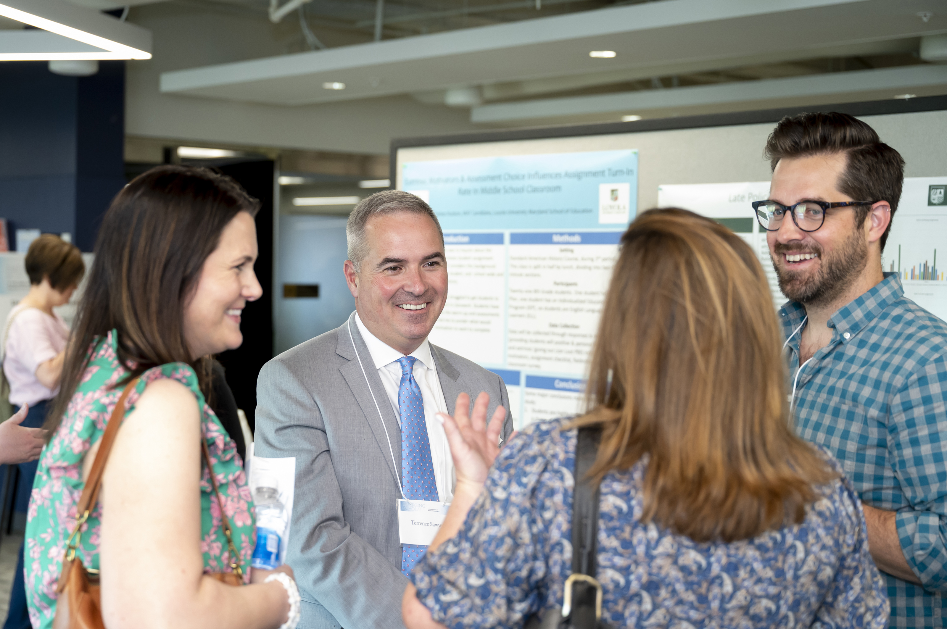 President Sawyer greets participants at Emerging Scholars 2023