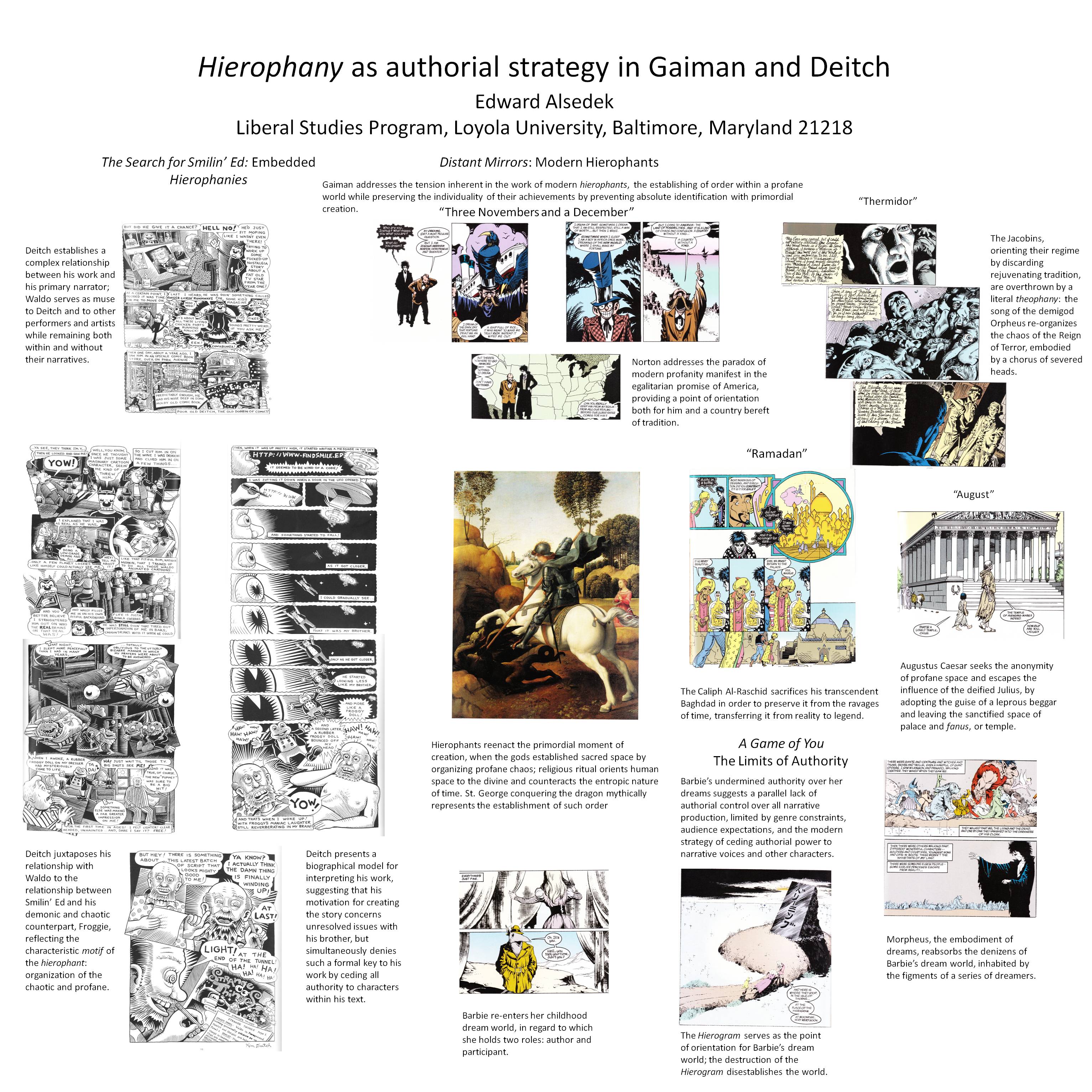 Poster image: Hierophany as Authorial Strategy in Gaiman and Deitch