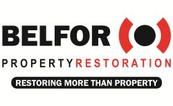 Belfor Property Restoration in Red Logo