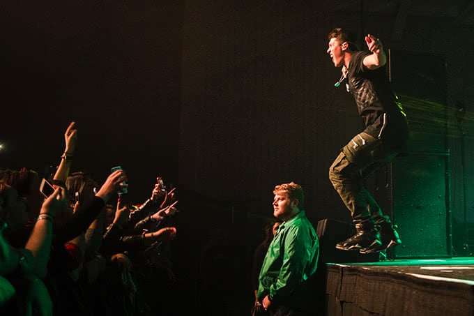 Performer on stage at concert