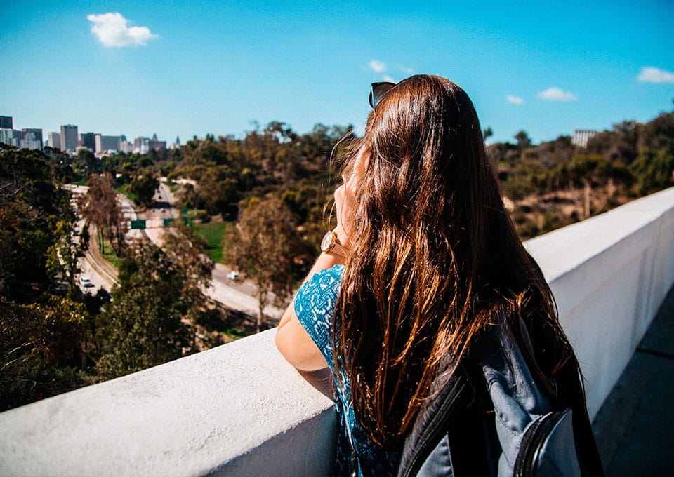 Looking toward San Diego from atop a building