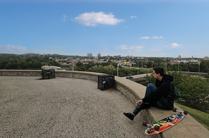 A view of Baltimore from Druid Hill Park.