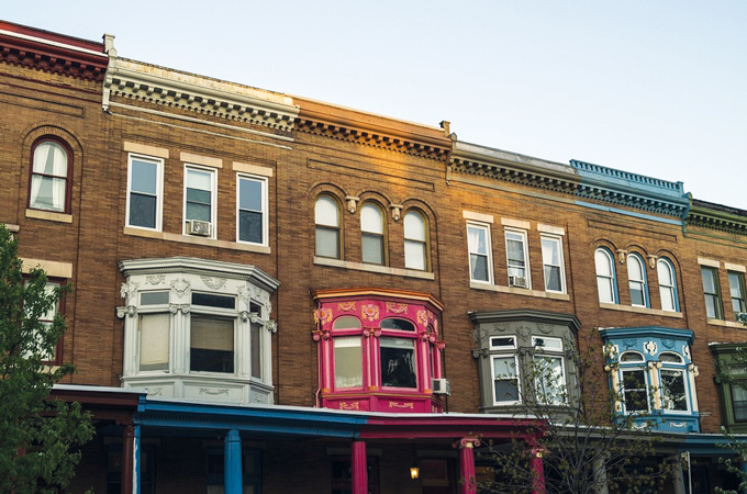 The surrounding neighborhood of Wyman park.