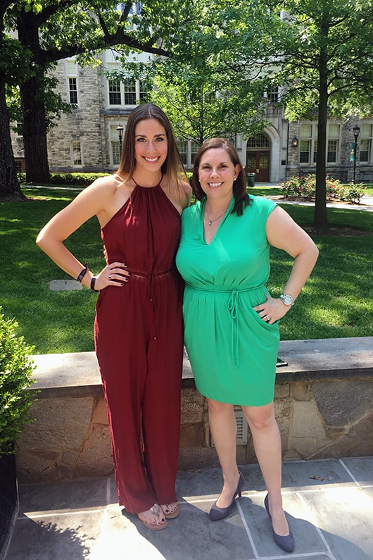 Abigail Vitaliano and Sara Scalzo at graduation