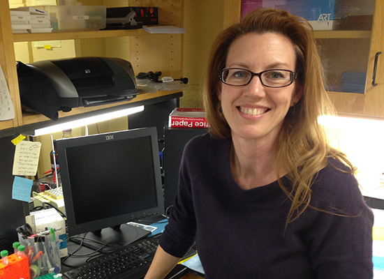 Rebecca Brogan, Ph.D., in her office.