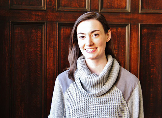 Julia McBride portrait in humanities manor.