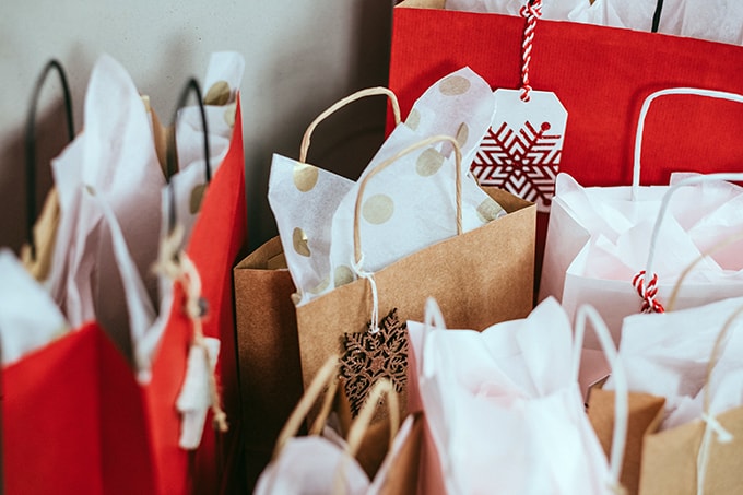 Group of decorative gift bags