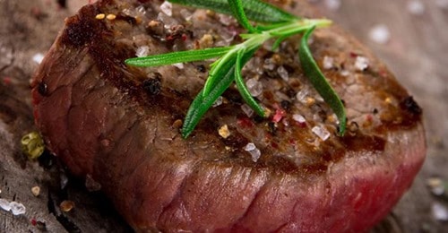 Close-up photo of a cooked steak