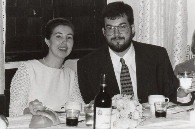 Ana and Ramon at their wedding feast.