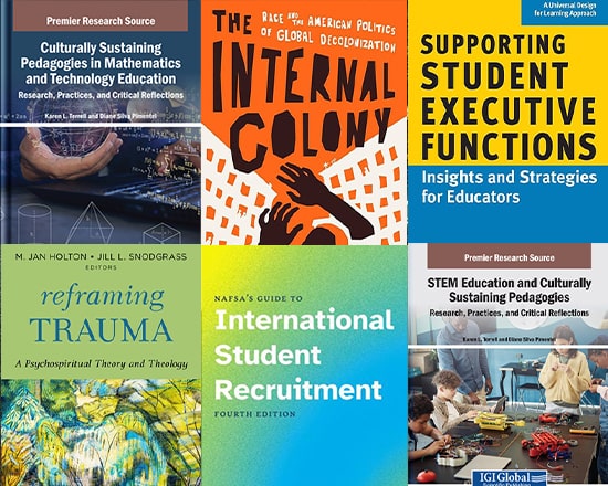 Collage of various book covers written by Loyola graduates and faculty.