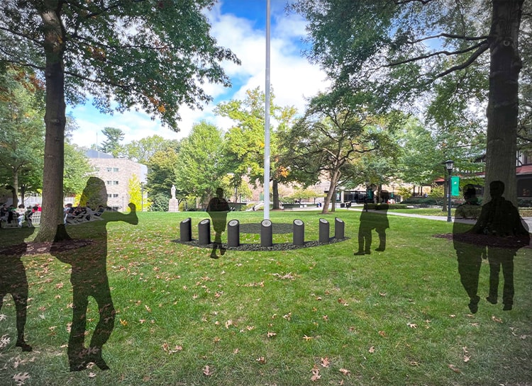 Rendering of proposed veterns tribute monument