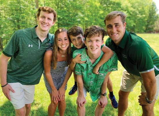 Five children of varying ages from the Hayburn family