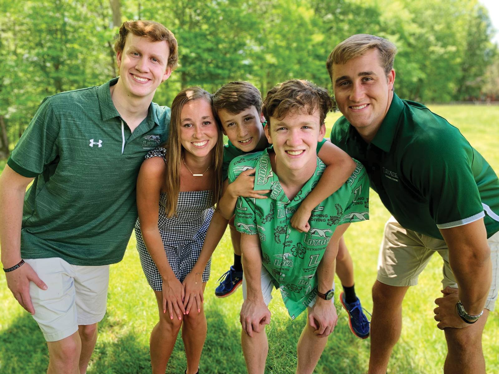 Five children of varying ages from the Hayburn family
