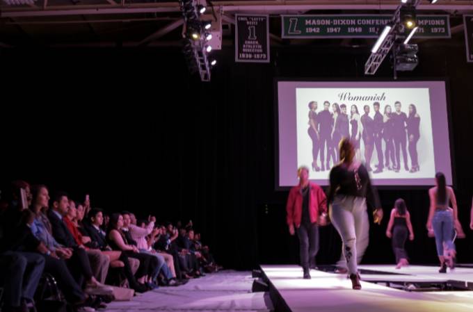 Models walking on the runway at the BSA fashion show