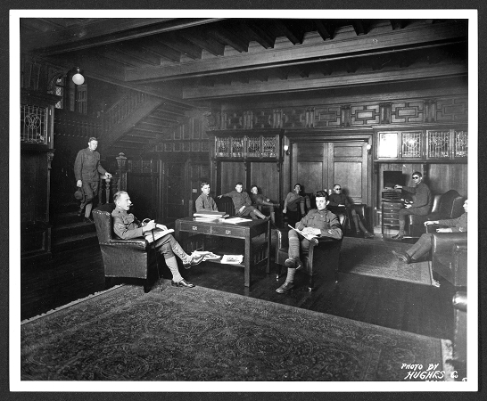 Veterans sitting in the Hug Lounge