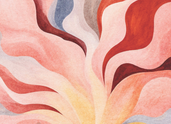 Graphic of a group of people standing together in community