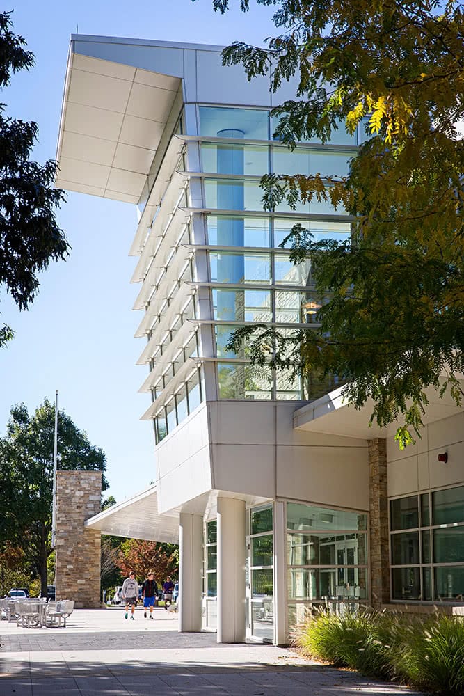 The front of the Fitness and Aquatic Center