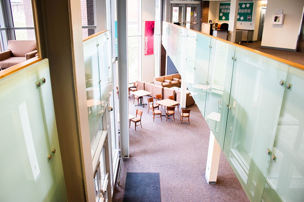 Interior of one of the lounges in Thea Bowman Hall