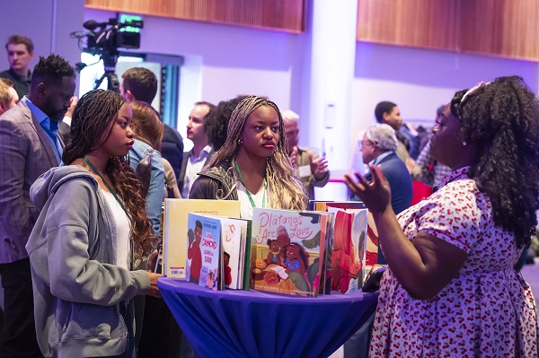 Baltipreneur Storybook Maze networking with Loyola students at Demo Day event