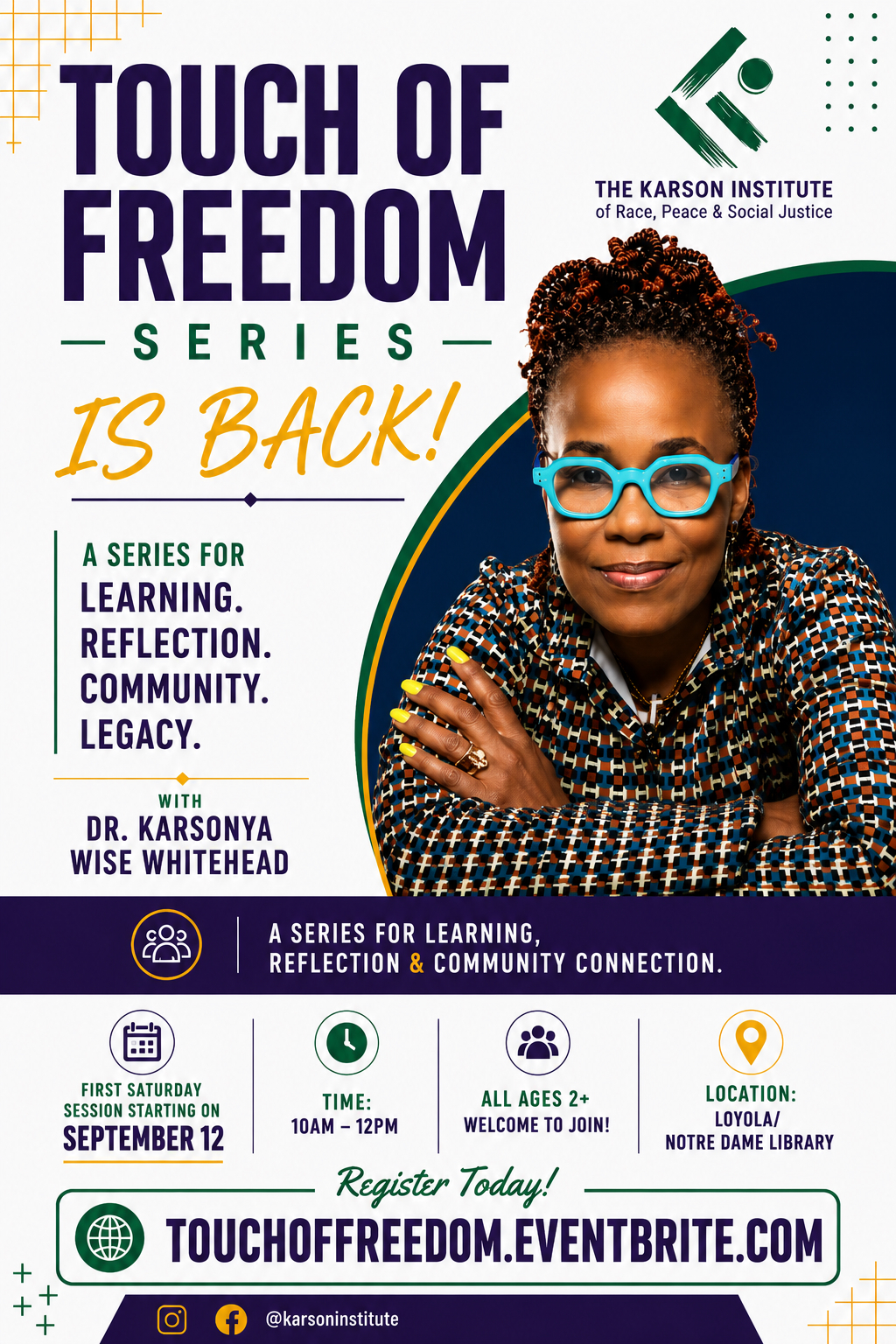 Touch of Freedom Series Is Back Flyer