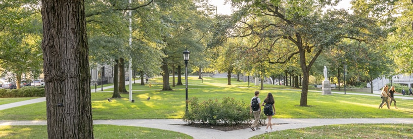 The Academic Quad in the summer