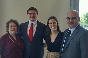 University Innovation Fellows Eric and Meghan with faculty mentors Suzanne Keilson and Bahram Roughani