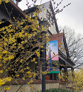 Humanities Building in spring