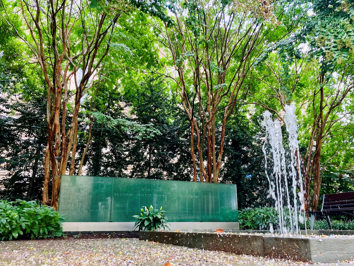 9/11 memorial garden at Loyola