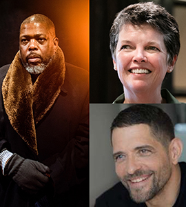 Hilton Als, a Pulitzer Prize-winning essayist and author; Alice McDermott, novelist, writer, and former Richard A. Macksey Professor of the Humanities at Johns Hopkins University; Brad Gooch, poet, novelist, and biographer