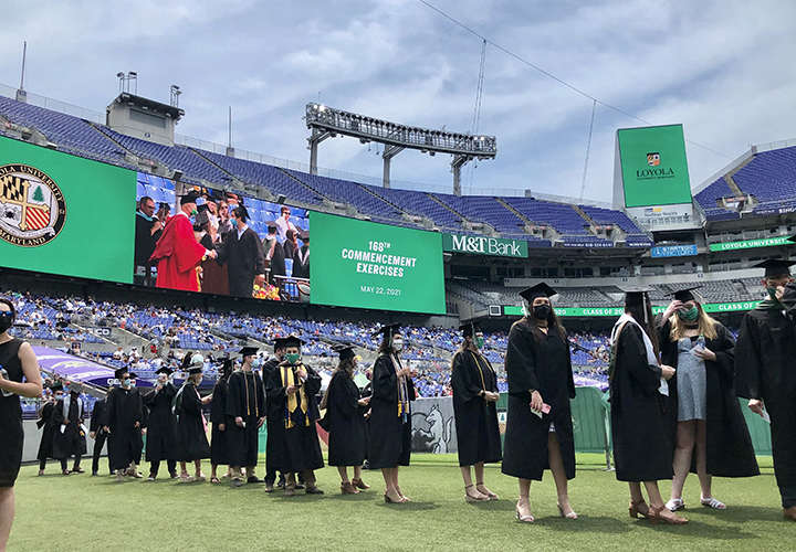 Commencement ceremony 2021 at M&T Bank Stadium