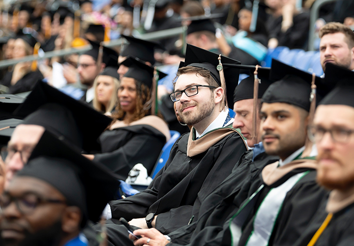 Students at Loyola's 2022 commencement ceremony