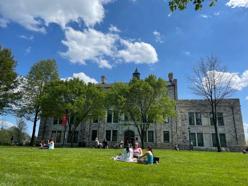 Loyola students studying