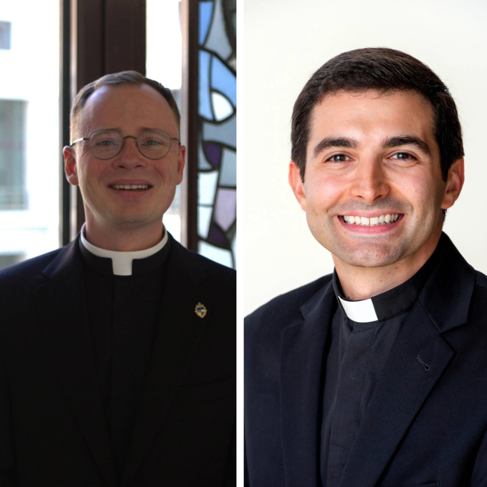 The Rev. Thomas O’Donnell, ’15, and the Rev. Jonathan Pennacchia, S.J., ’14.