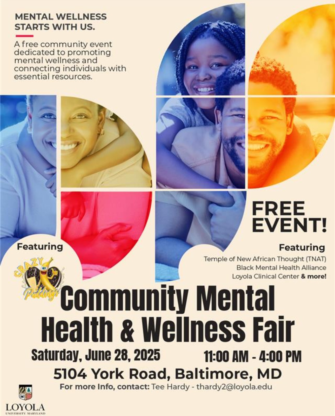 Community Mental Health & Wellness Fair, Saturday, June 28, 2025, 11:00 AM - 4:00 PM, 5104 York Road, Baltimore, MD