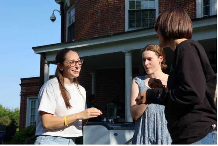 2 women receiving education awards