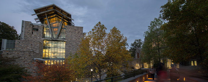 Sellinger Hall at twilight