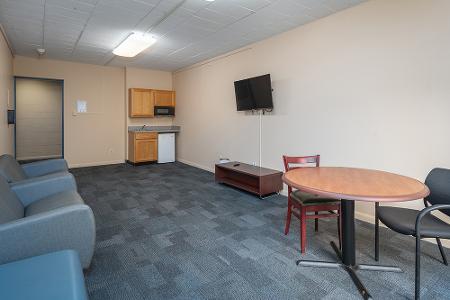Exterior of Butler room common space with small kitchen