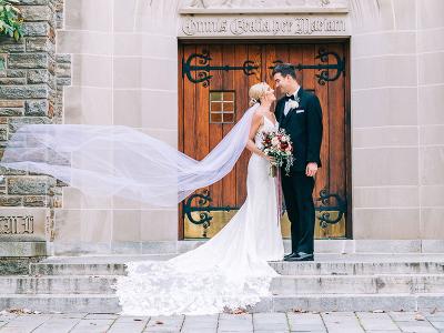 Couple posing for photos