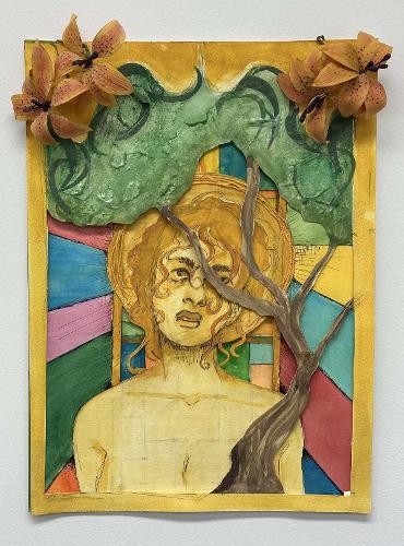 Danny Rosado, '28
La Ventana, Watercolor, pen, and embroidery thread on paper
Watercolor (SA 311), Professor Isa Gold