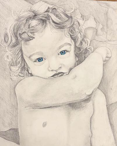 Sofia Orapallo, '29
Dominic, Graphite and colored pencil on paper
Drawing (SA 225), Dr. Mariia Usova